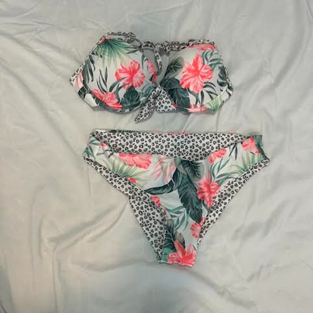 floral bikini reversable